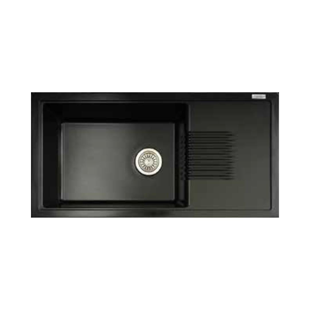 Hindware Quartz Sink Emerald EMERALD 36 X 18 X 8 ( 36 x 18 inches )  -  Black