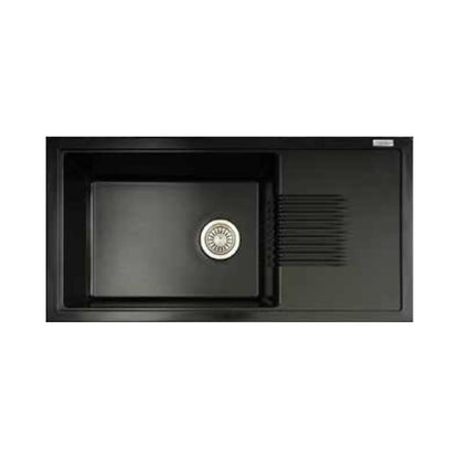 Hindware Quartz Sink Emerald EMERALD 36 X 18 X 8 ( 36 x 18 inches )  -  Black