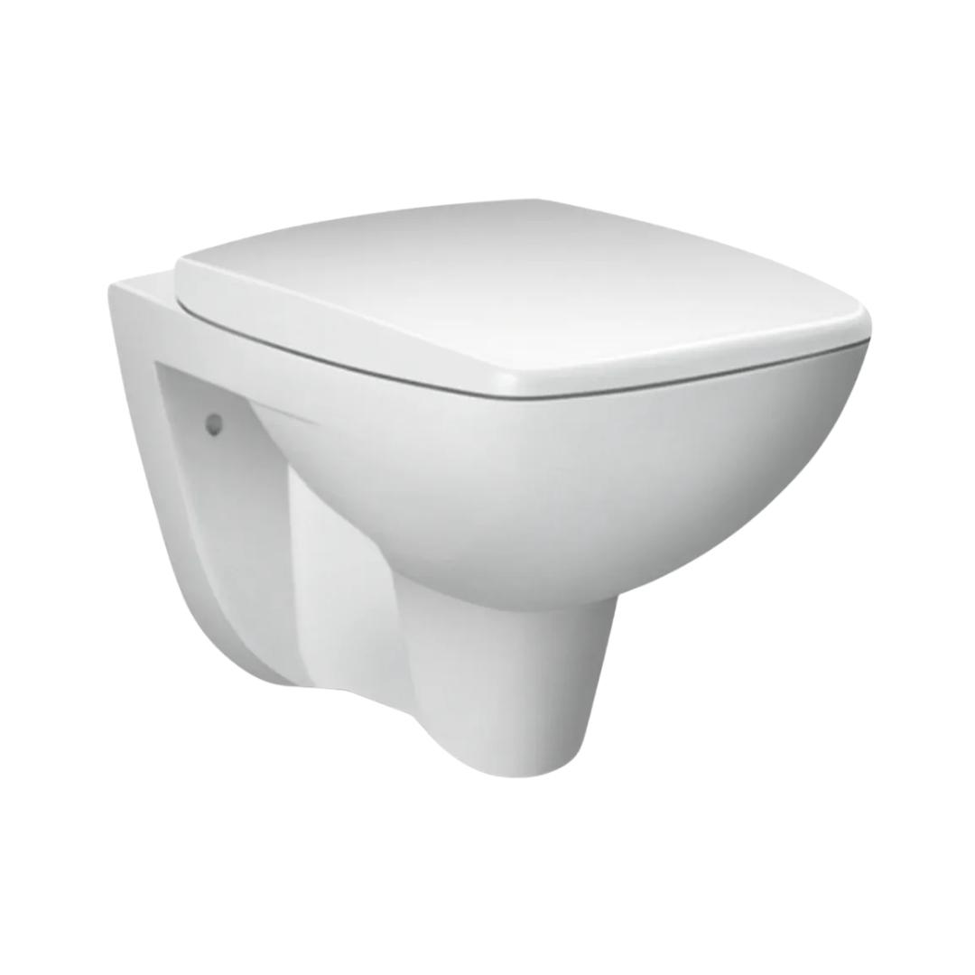 Hindware Wall Mounted White Closet WC Enigma 92024 WHITE with P-Trap