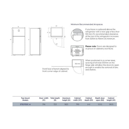 Electrolux Free Standing Double Door Refrigerator 573 Ltrs UltimateTaste 500 ETE5700CA