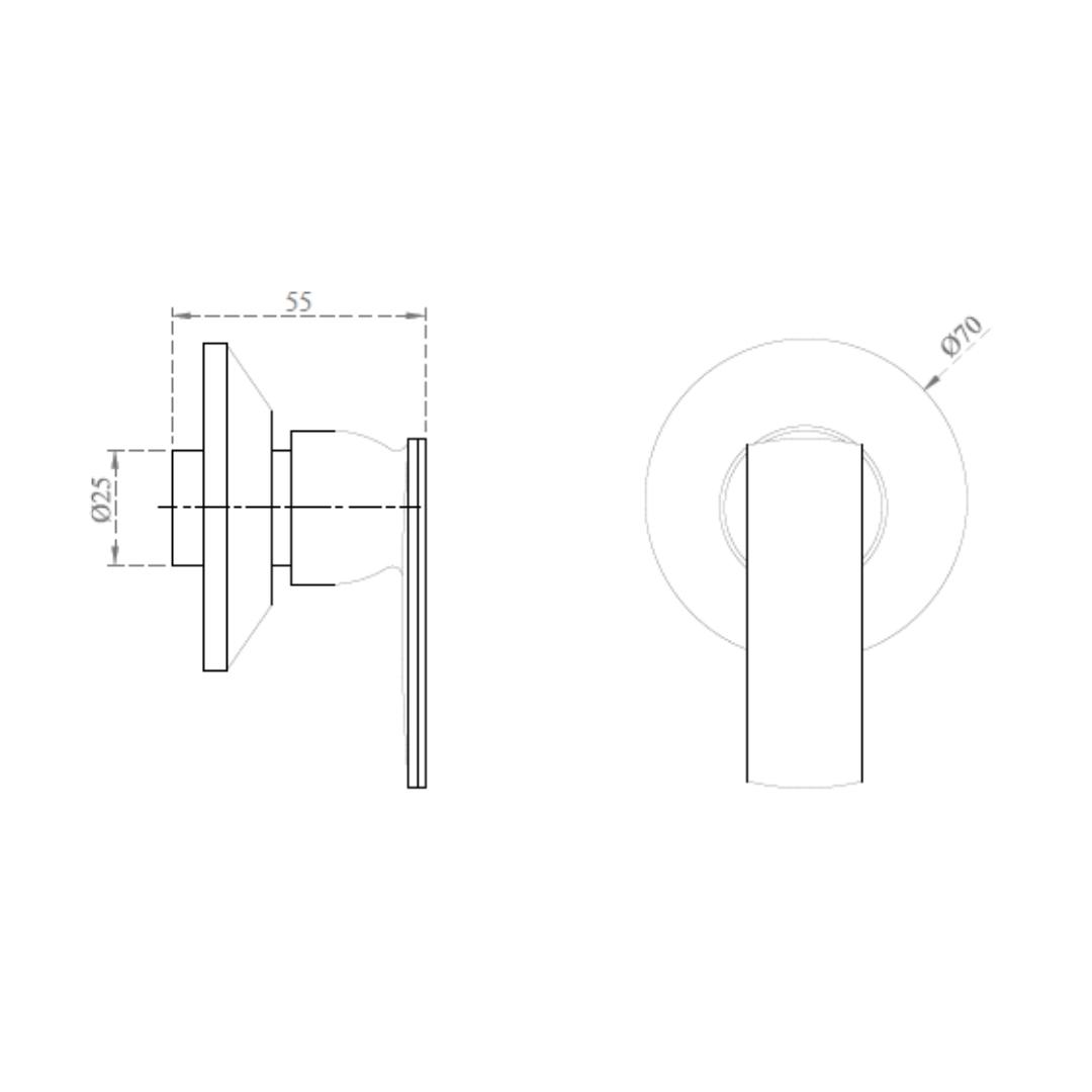 Cera WC Area Flush Tap Titanium F1003751 - Chrome