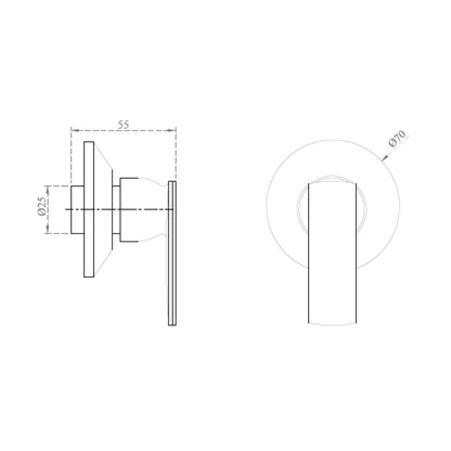 Cera WC Area Flush Tap Titanium F1003751 - Chrome