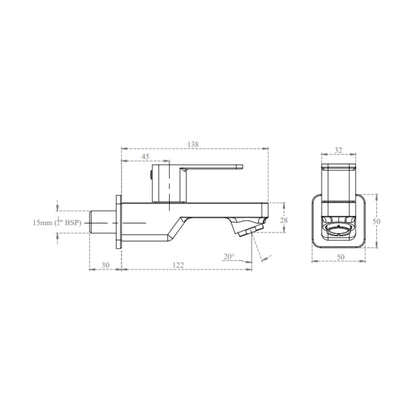 Cera WC Area Bib Tap Ruby F1005151FG - French Gold