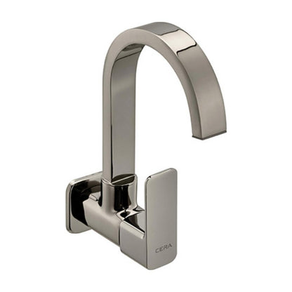 Lustre Wall Mounted Regular Kitchen Sink Tap Ruby F1005251GG with Swinging Spout in Graphite Grey Finish