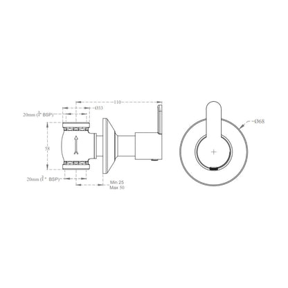 Cera Basin Area Stop Valve Victor F1015361 15 MM - Chrome