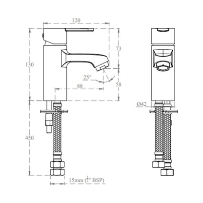 Cera Table Mounted Regular Basin Mixer Victor F1015451 - Chrome