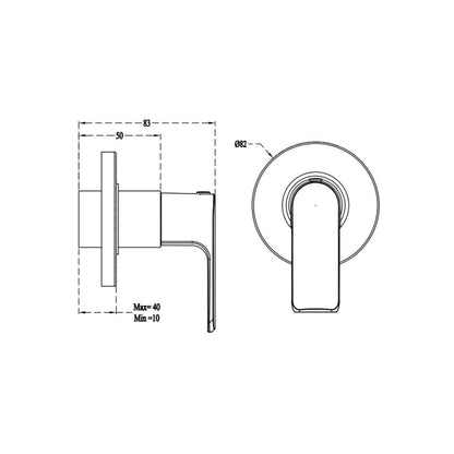Cera Basin Area Stop Valve Chelsea F1016351AC - Antique Copper