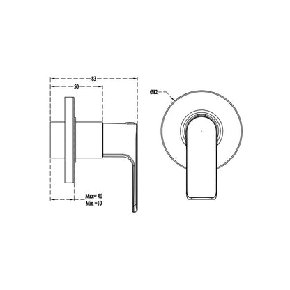 Cera Basin Area Stop Valve Chelsea F1016351BA - Antique Brass