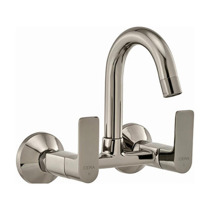 Lustre Wall Mounted Regular Kitchen Sink Mixer Chelsea F1016501GG with Swinging Spout in Graphite Grey Finish