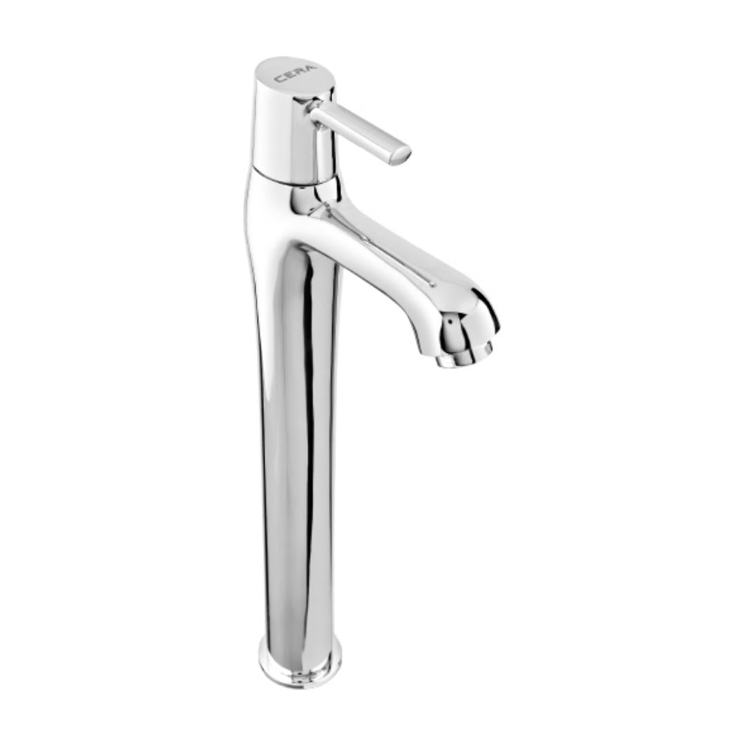Tap Ripple Cera Table Mounted Tall Boy Basin Tap Ripple - Chrome on Decure.in