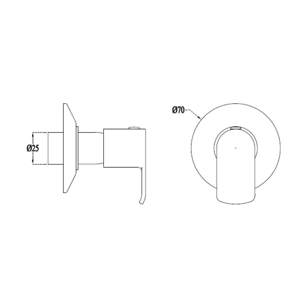 Cera WC Area Flush Tap Chromo F1019751 - Chrome