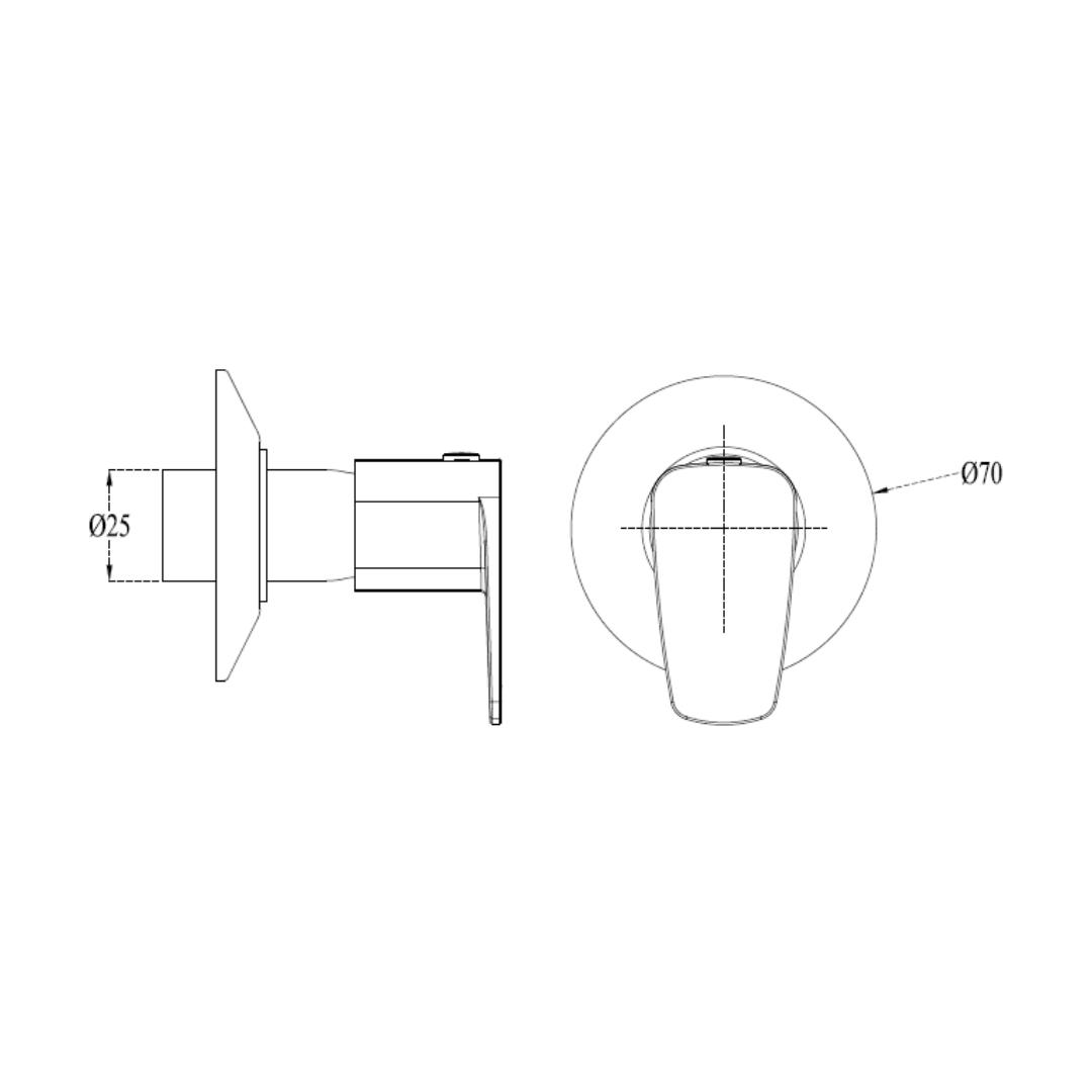 Cera WC Area Flush Tap Vine F1020751 - Chrome
