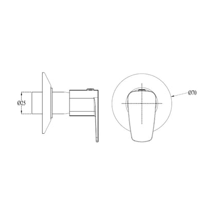 Cera WC Area Flush Tap Vine F1020751 - Chrome