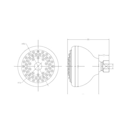 Hindware Single Flow Overhead Shower Neo Classic Collection F160004 - Chrome