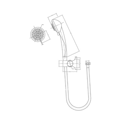 Hindware Multi Flow Hand Shower Urban Collection F160009 - Chrome