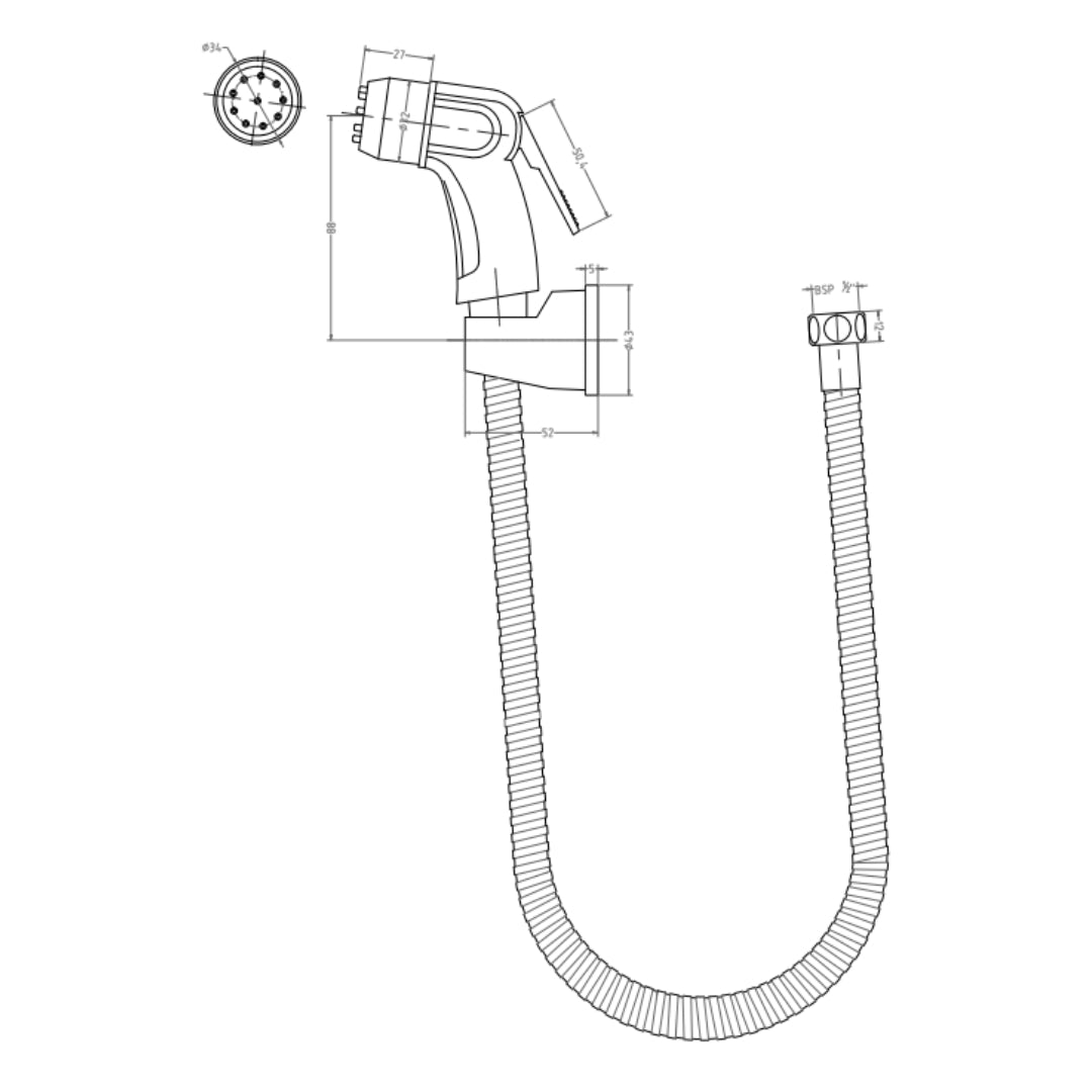 Hindware Health Faucet Addons F160013 - Chrome