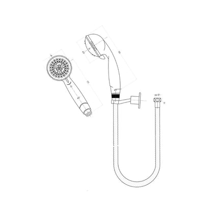 Hindware Multi Flow Hand Shower Urban Collection F160046 - Chrome