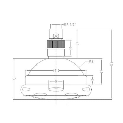 Hindware Multi Flow Overhead Shower Glamour Collection F160057 - Chrome