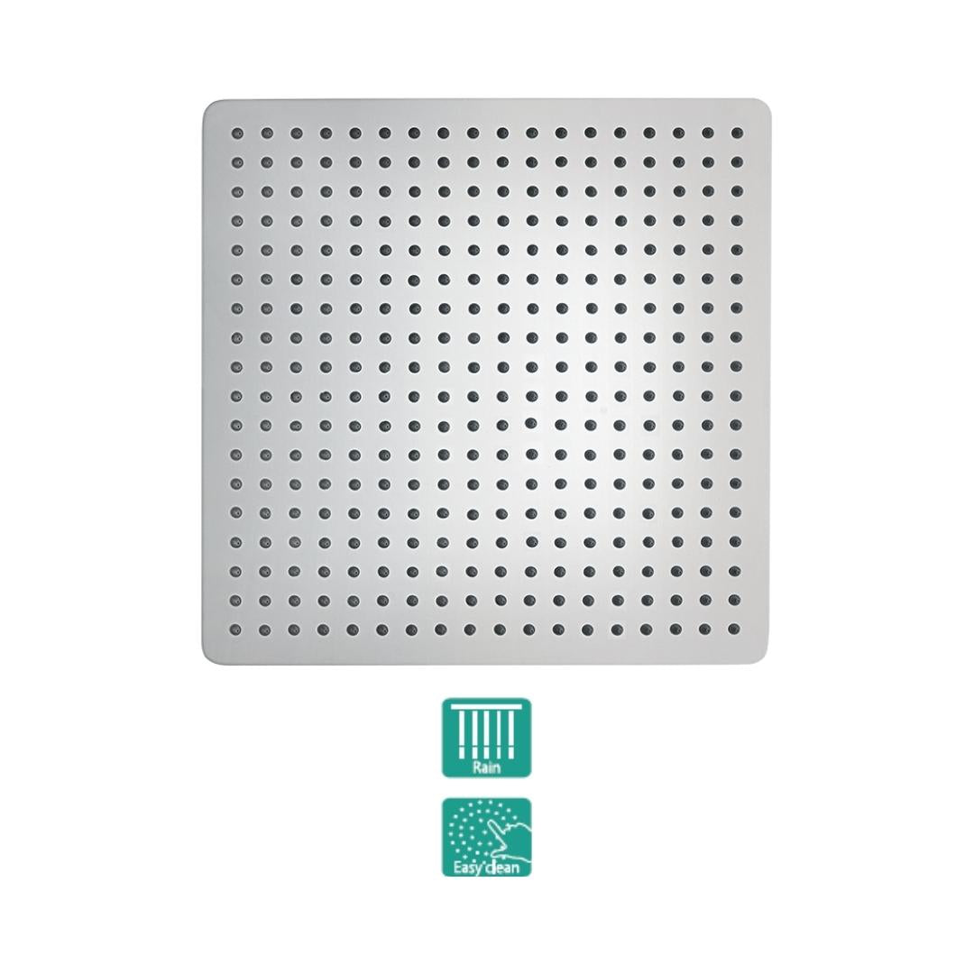 Hindware Single Flow Overhead Shower Geometric Collection F160064 - Stainless Steel