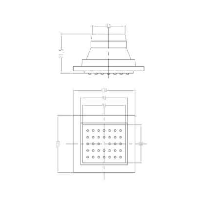 Hindware Single Flow Body Shower Geometric Collection F160067 - Chrome