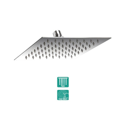Hindware Single Flow Overhead Shower Geometric Collection F160103 - Stainless Steel