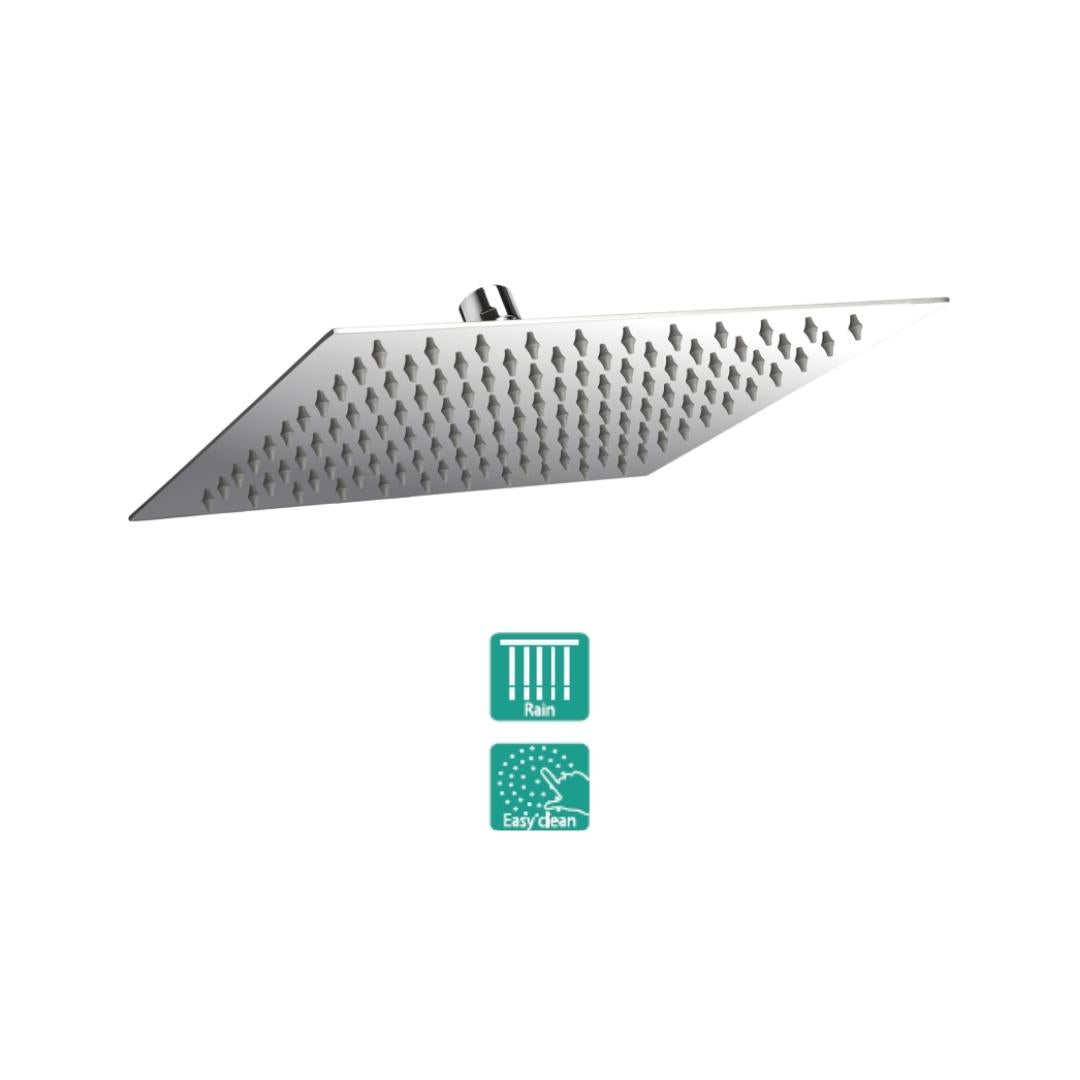 Hindware Single Flow Overhead Shower Geometric Collection F160105 - Stainless Steel