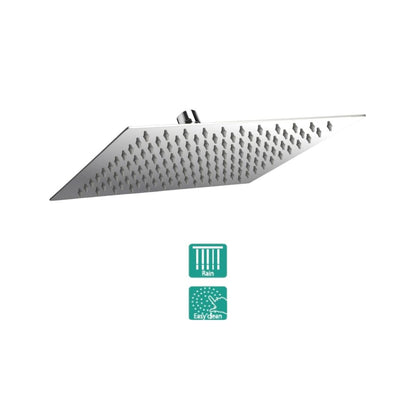 Hindware Single Flow Overhead Shower Geometric Collection F160105 - Stainless Steel