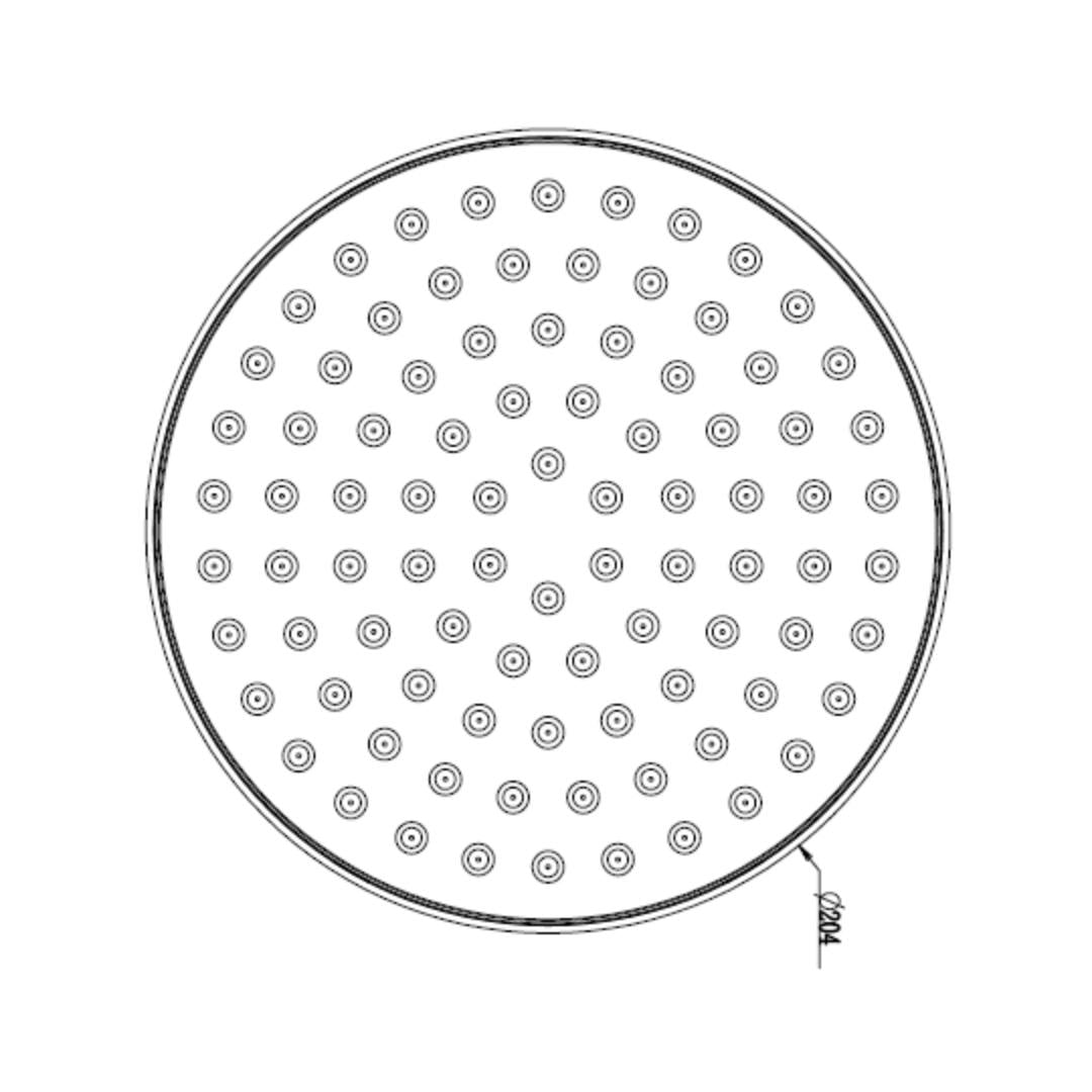 Hindware Single Flow Overhead Shower Glamour Collection F160126 - Dark Grey