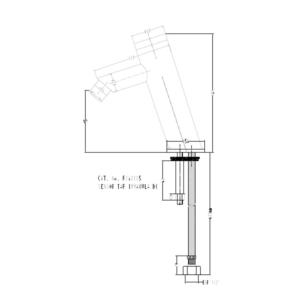 Hindware Table Mounted Regular Sensor Basin Tap Immacula F240005 - Chrome - AC Operated