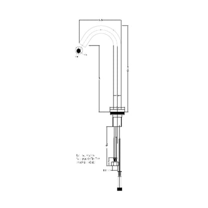 Hindware Table Mounted Tall boy Sensor Basin Tap Immacula F240006 - Chrome - AC Operated