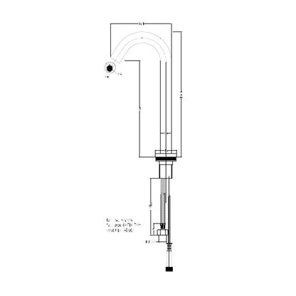 Hindware Table Mounted Tall boy Sensor Basin Tap Immacula F240006 - Chrome - DC Operated