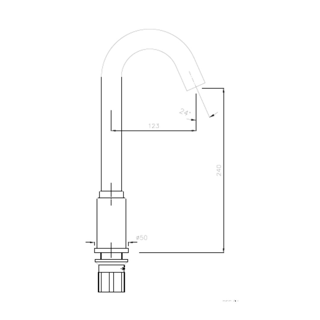 Hindware Table Mounted Tall boy Sensor Basin Tap Flora F240009 - Chrome - AC Operated