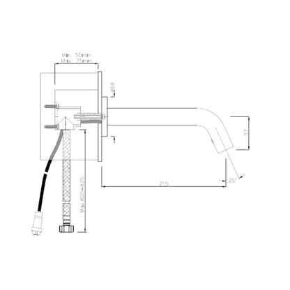 Hindware Wall Mounted Sensor Basin Tap Flora F240010 - Chrome - AC Operated
