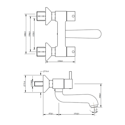 Hindware 1 Way Wall Mixer Flora F280016 - Chrome Finish