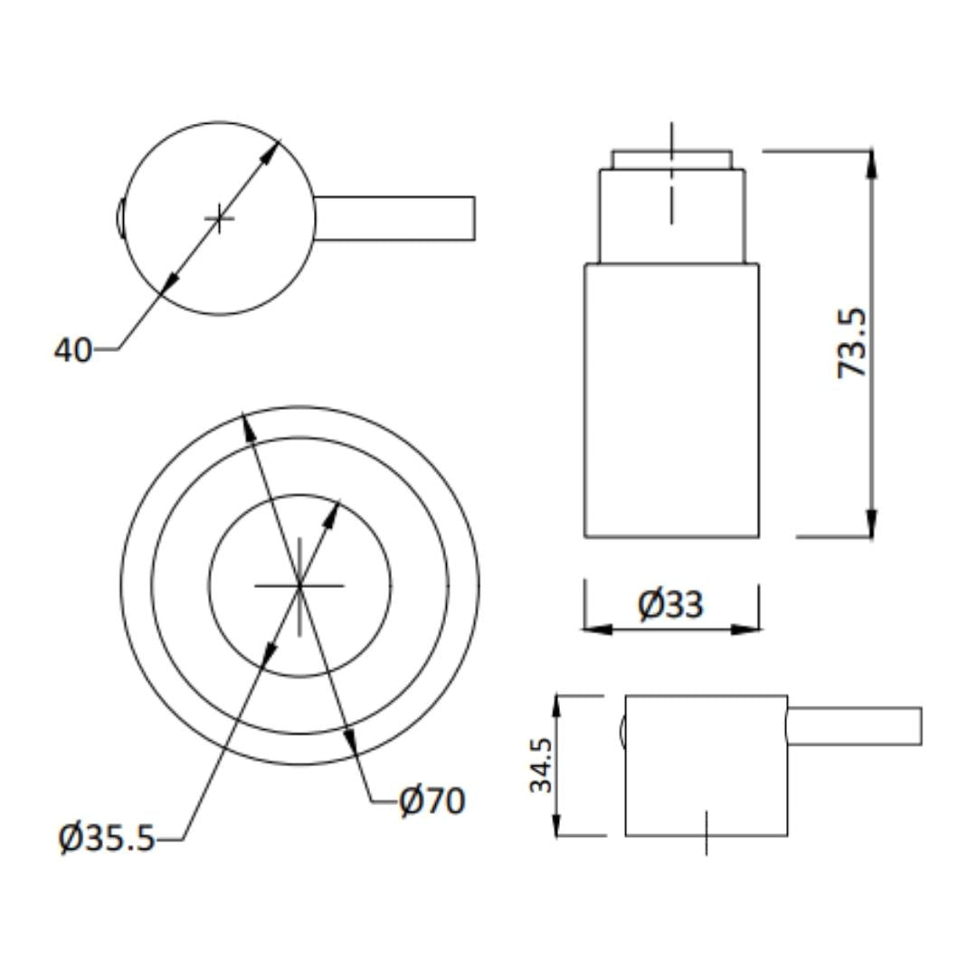 Hindware Basin Area Stop Valve Flora F280027 - Chrome
