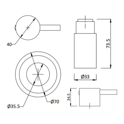 Hindware Basin Area Stop Valve Flora F280027 - Chrome
