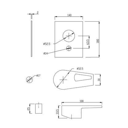 Hindware 2 Way Diverter Amazon F320014 - Chrome Finish