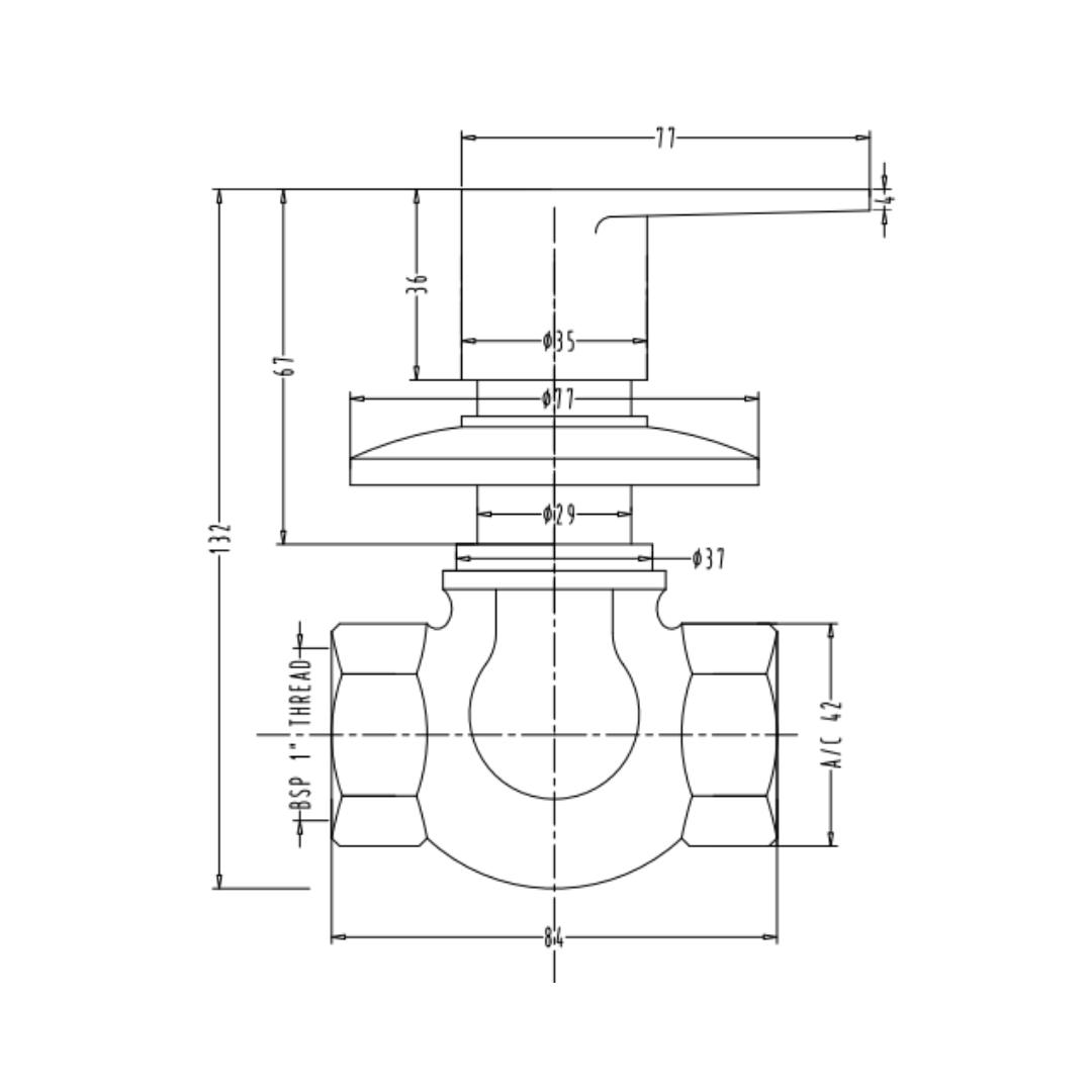 Hindware WC Area Flush Tap Element F360052 - Chrome