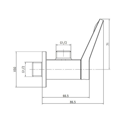Hindware Basin Area Angle Valve Edge F410006 - Chrome
