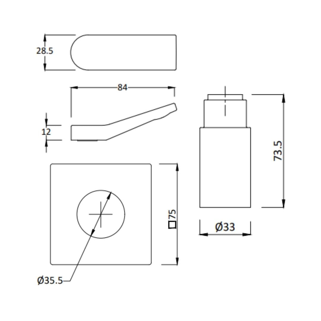 Hindware Basin Area Stop Valve Edge F410007 - Chrome