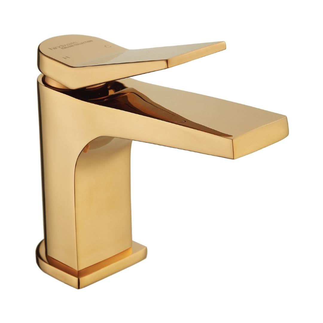 Hindware Table Mounted Regular Basin Mixer Edge F410011RGD - Rose Gold