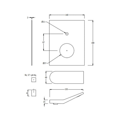 Hindware 2 Way Diverter Edge F410016 - Chrome Finish
