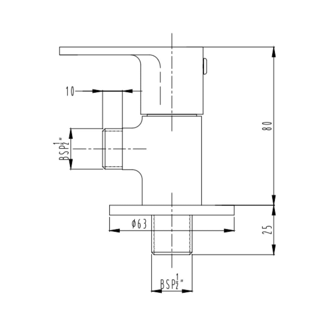 Hindware Basin Area Angle Valve Cora F440005 - Chrome