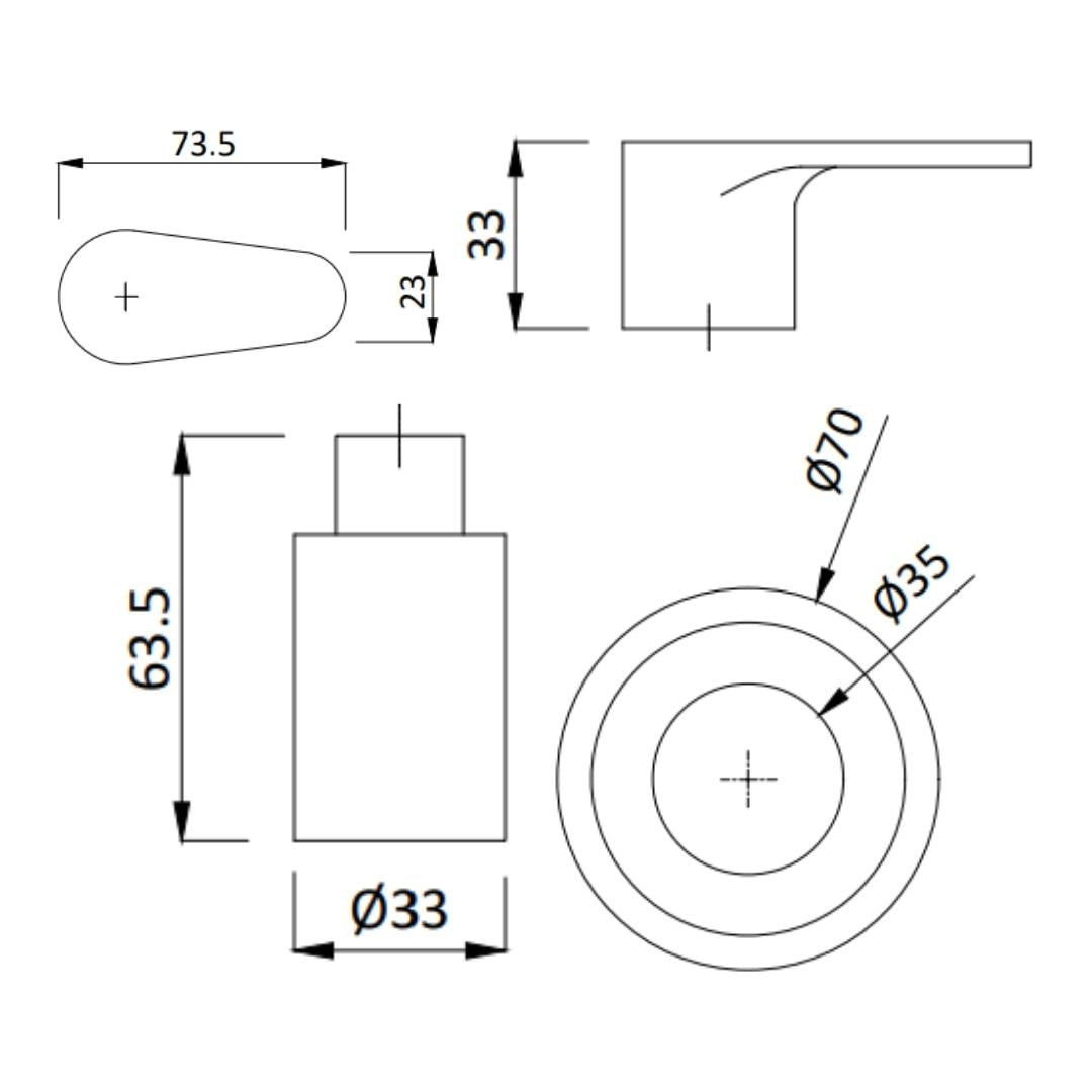 Hindware Basin Area Stop Valve Cora F440020 - Chrome