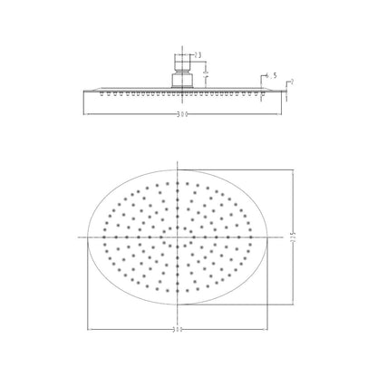 Hindware Single Flow Overhead Shower Urban Collection F450020 - Stainless Steel
