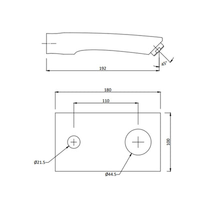 Hindware Wall Mounted Basin Mixer Avior F520013 - Chrome