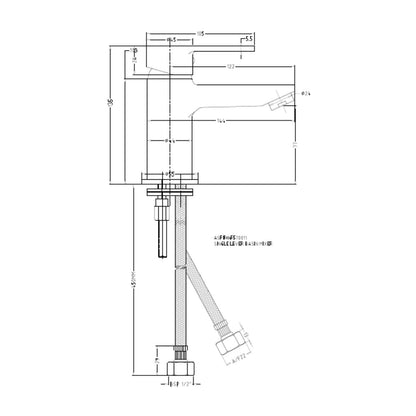 Hindware Table Mounted Regular Basin Mixer Elegance F570011 - Chrome