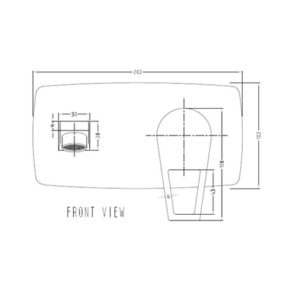 Hindware Wall Mounted Basin Mixer Aspiro F570035 - Chrome