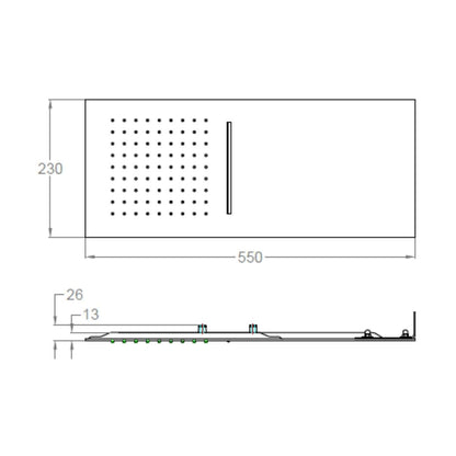 Cera Multi Flow Overhead Shower F7010107SS - Chrome