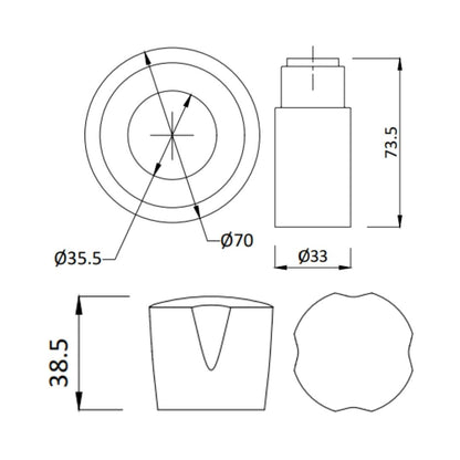 Hindware Basin Area Stop Valve Contessa Neo F730013 - Chrome